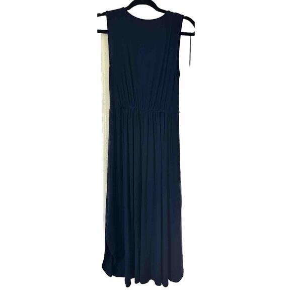 Daily Ritual Women's Blue Round Neck Sleeveless Casual Midi Tank Dress Small - Picture 4 of 7